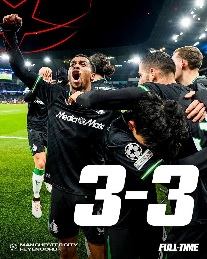 曼城加时末段外线爆发费耶诺德关键时刻强势反弹，网友：C罗连续五场比赛得分超过精彩发挥的简单介绍